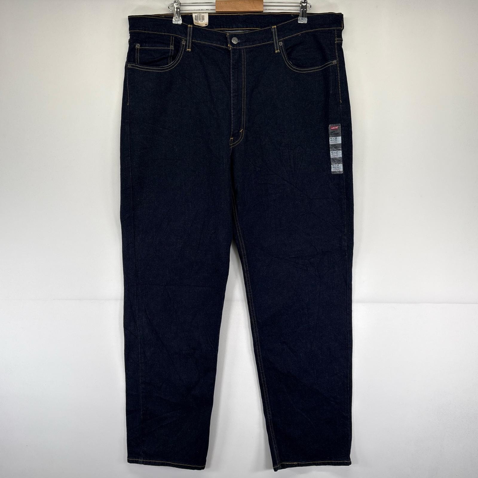 古着 美品 リーバイス Levi's デニム パンツ 550 デッドストック テーパード 5ポケット 大きいサイズ W42 L34 インディゴブルー メンズ