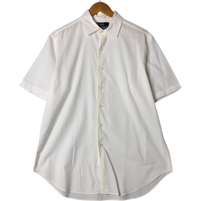古着 ラルフローレン Ralph Lauren POLO by Ralph Lauren BRADFORD CLASSIC FIT ワイドカラー 半袖 コットンシャツ メンズL相当/eaa560637