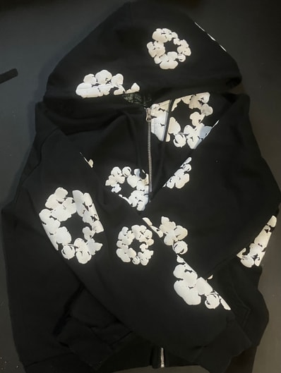 DENIM TEARS Cotton Wreath Zip Hoodie "Black"
