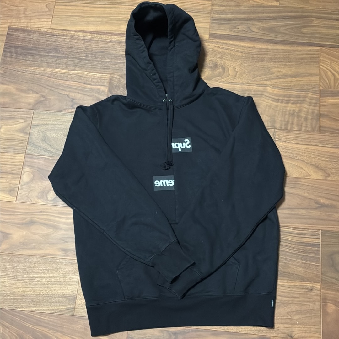 Supreme x COMME des GARCONS SHIRT Split Box Logo Hooded Sweatshirt "Black"
