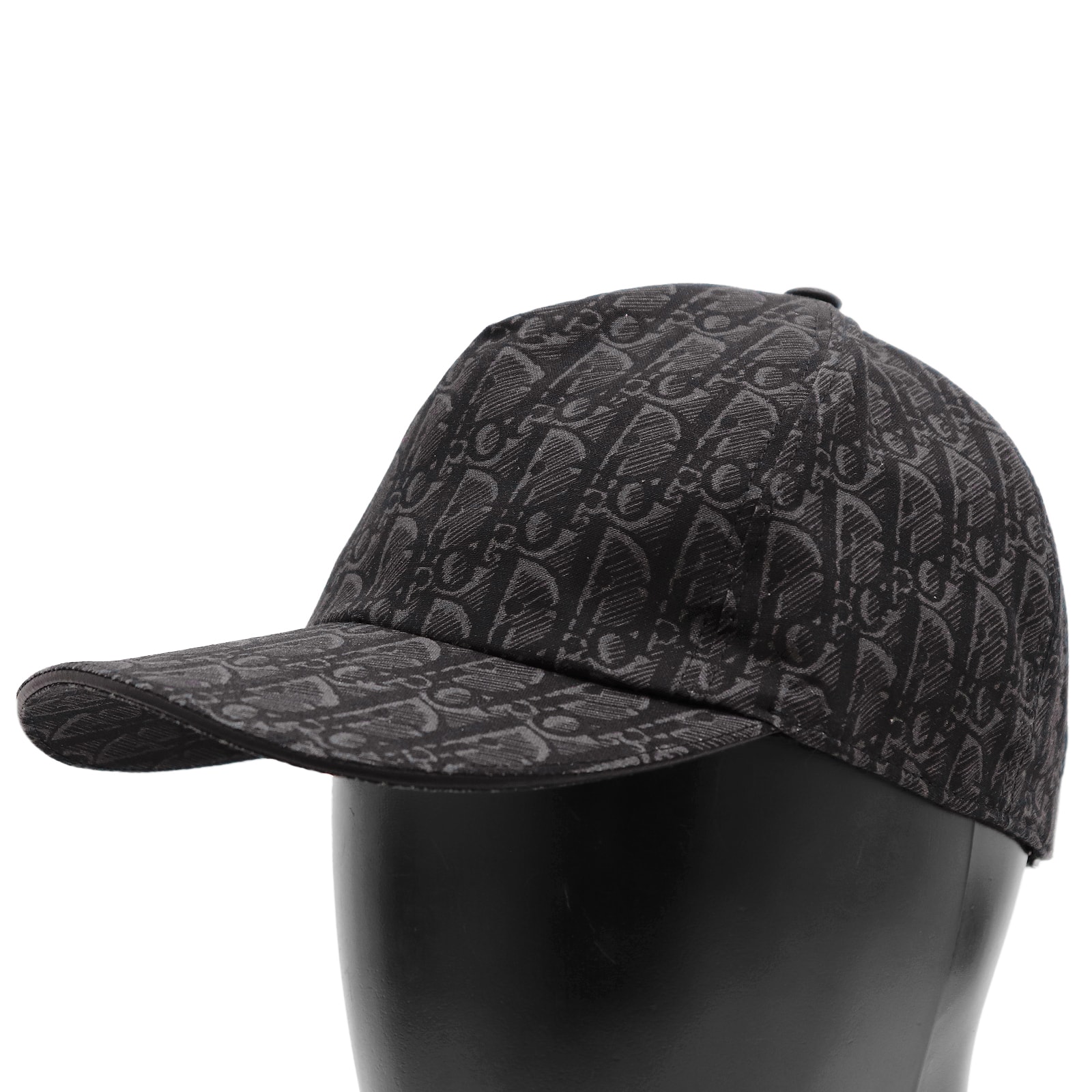 【極美品】Dior ディオール キャップ サイズ M メンズ レディース ユニセックス モノグラム  ロゴ 総柄 モノトーン 帽子 小物