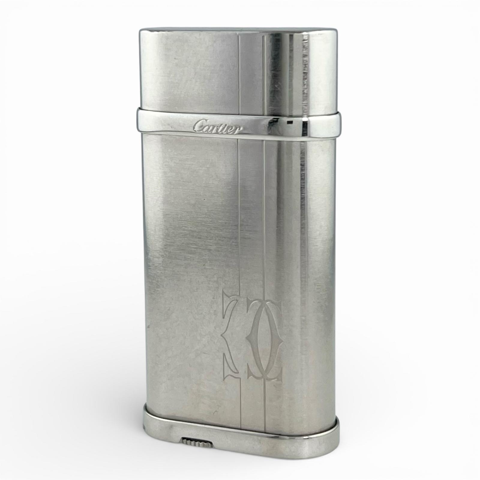 美品 カルティエ ライター ゴドロン C2デコール シルバー メンズ