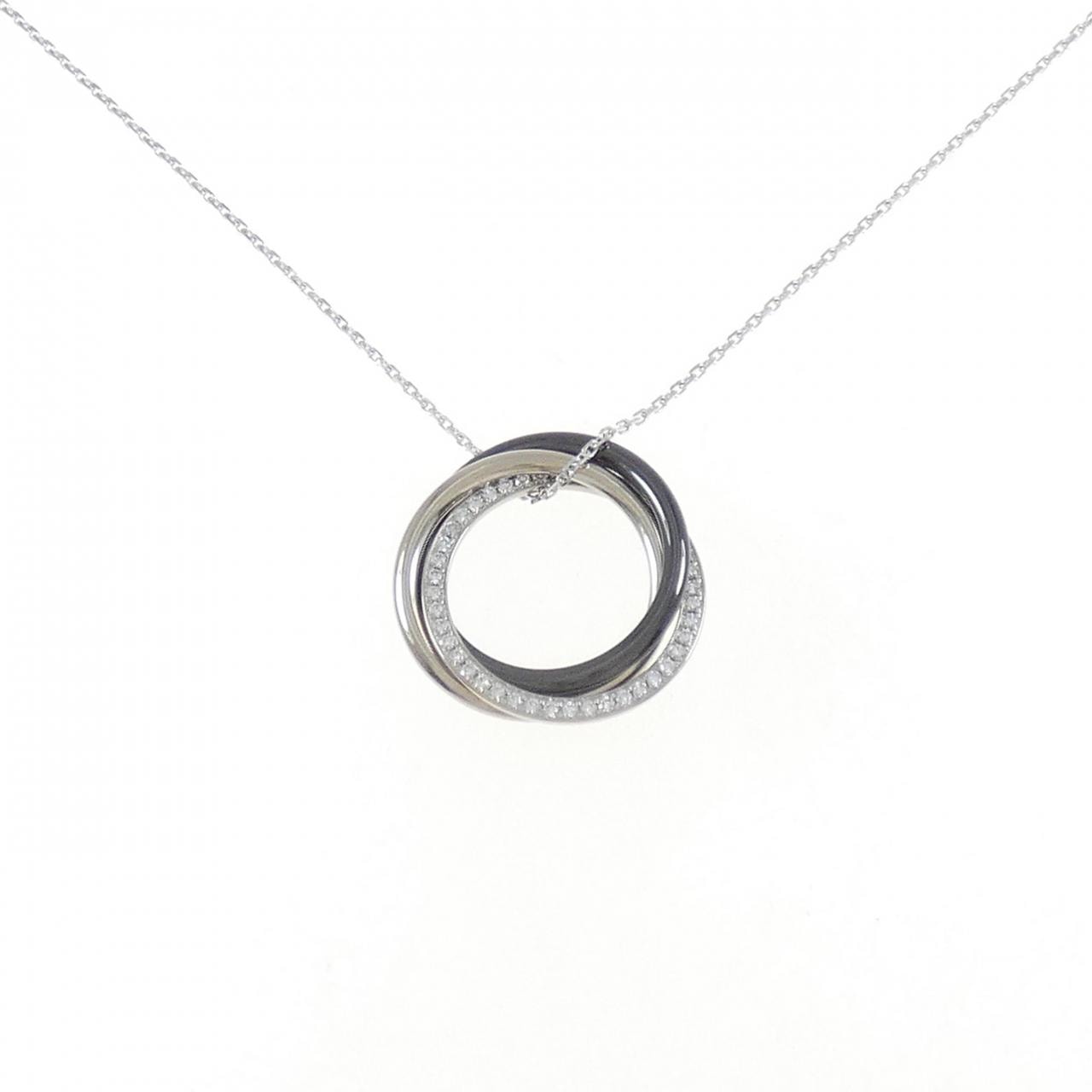 カルティエ トリニティ ブラック&ホワイト ネックレス