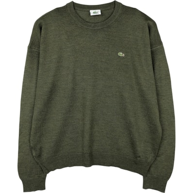 古着 ラコステ LACOSTE アクリル×ウールニットセーター メンズXL相当/eaa645939