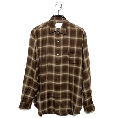 ssstein LY/VIS Check Oversized Long Sleeve Shirt "Brown Ombre"