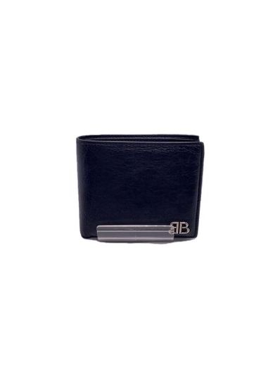 BALENCIAGA Monaco Square Folded Coin Wallet "Black"