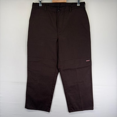 古着 ディッキーズ Dickies パンツ ワーク ツールポケット ジッパーフライ ダブルニー ワンポイントロゴ W36 L30 ブラウン系 メンズ