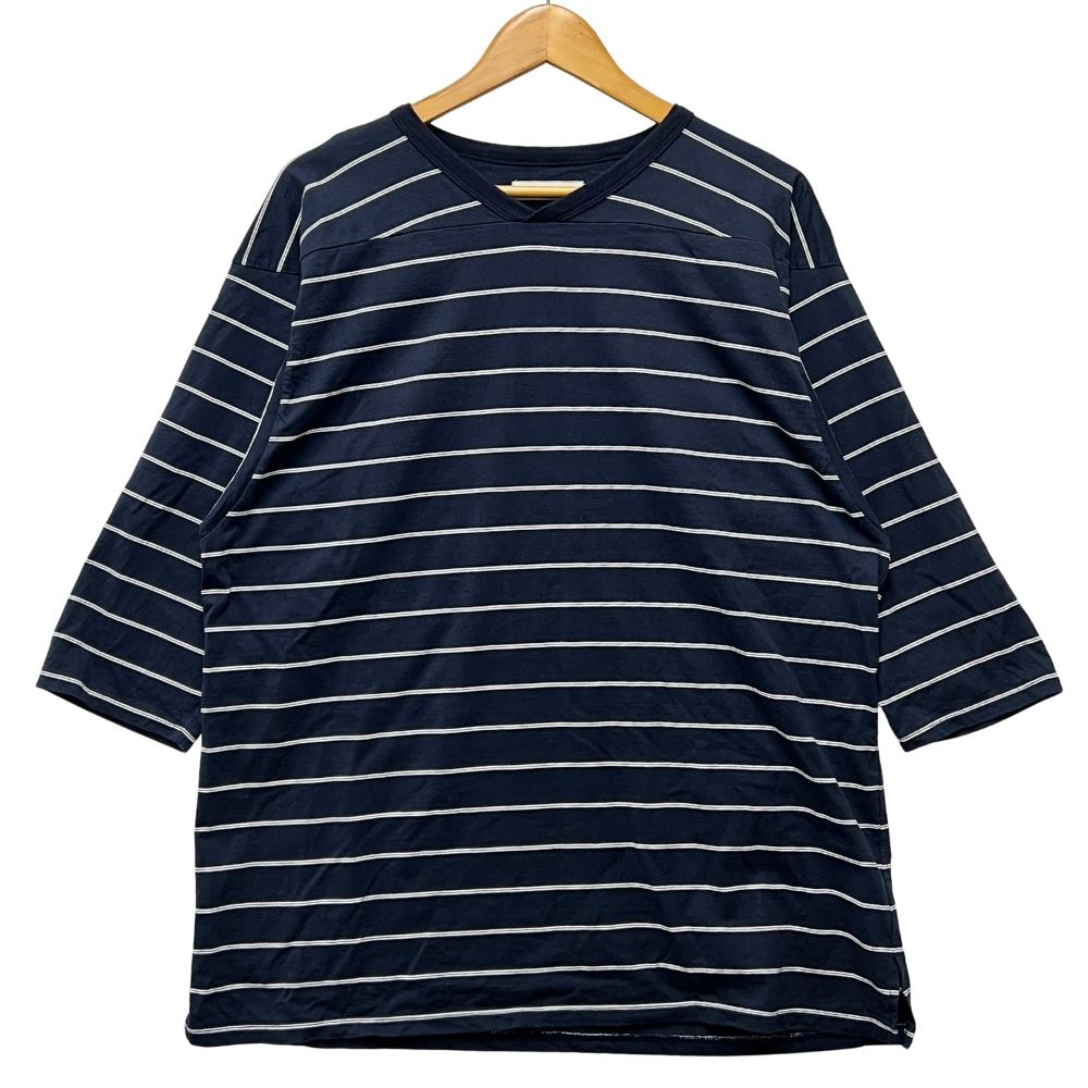 NONNATIVE ノンネイティブ 25SS NN-C4612 COACH Q/S V-NECK TEE BORDER COTTON JERSEY カットソー 56470