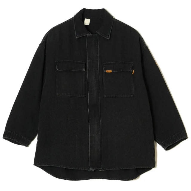 新品 N.HOOLYWOOD FR エヌハリウッド ミスターハリウッド 24AW 日本製 SHIRT BLOUSON ワークシャツブルゾン 1242-BL03-001 pieces 40 BLACK 定価58,300円 ジャケット アウター g19988
