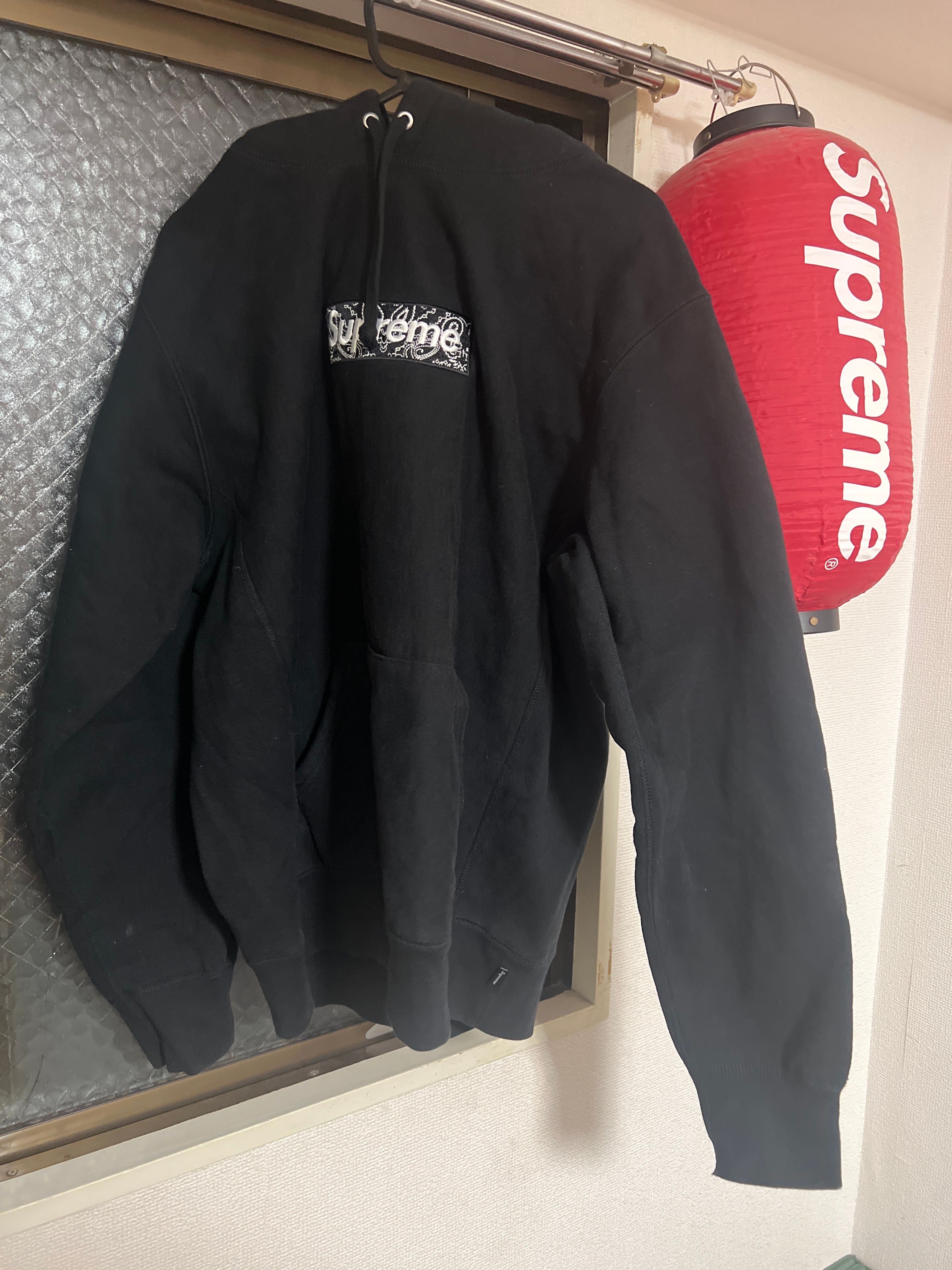 Supreme Bandana Box Logo Hooded Sweatshirt "Black"