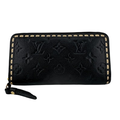 ルイヴィトン LOUIS VUITTON 長財布 アンプラント ジッピーウォレットステッチ ラウンドファスナー M64805 ブラック