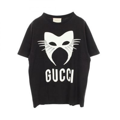 グッチ GUCCI スパイクマスク 半袖Tシャツ 衣料品 トップス コットン メンズ ブラック系 565806 【中古】