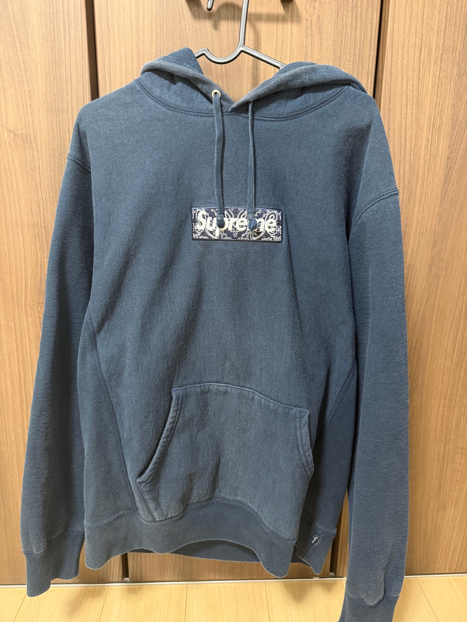 Supreme Bandana Box Logo Hooded Sweatshirt "Navy"