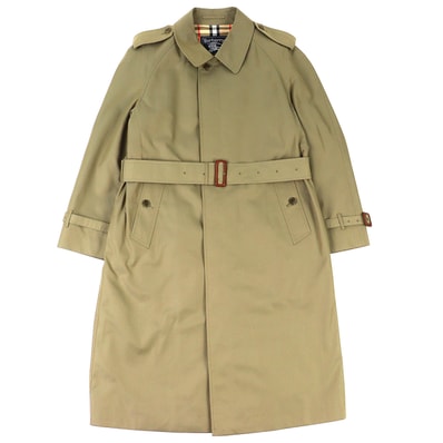 極美品 バーバリー トレンチコート 裏地ノバチェック柄 カーキ 92-170