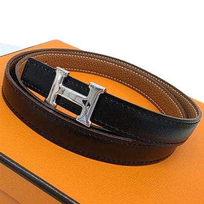 HERMES エルメス ミニ コンスタンス Hベルト リバーシブル 90 ベルト ブラック ブラウン レディース【中古】