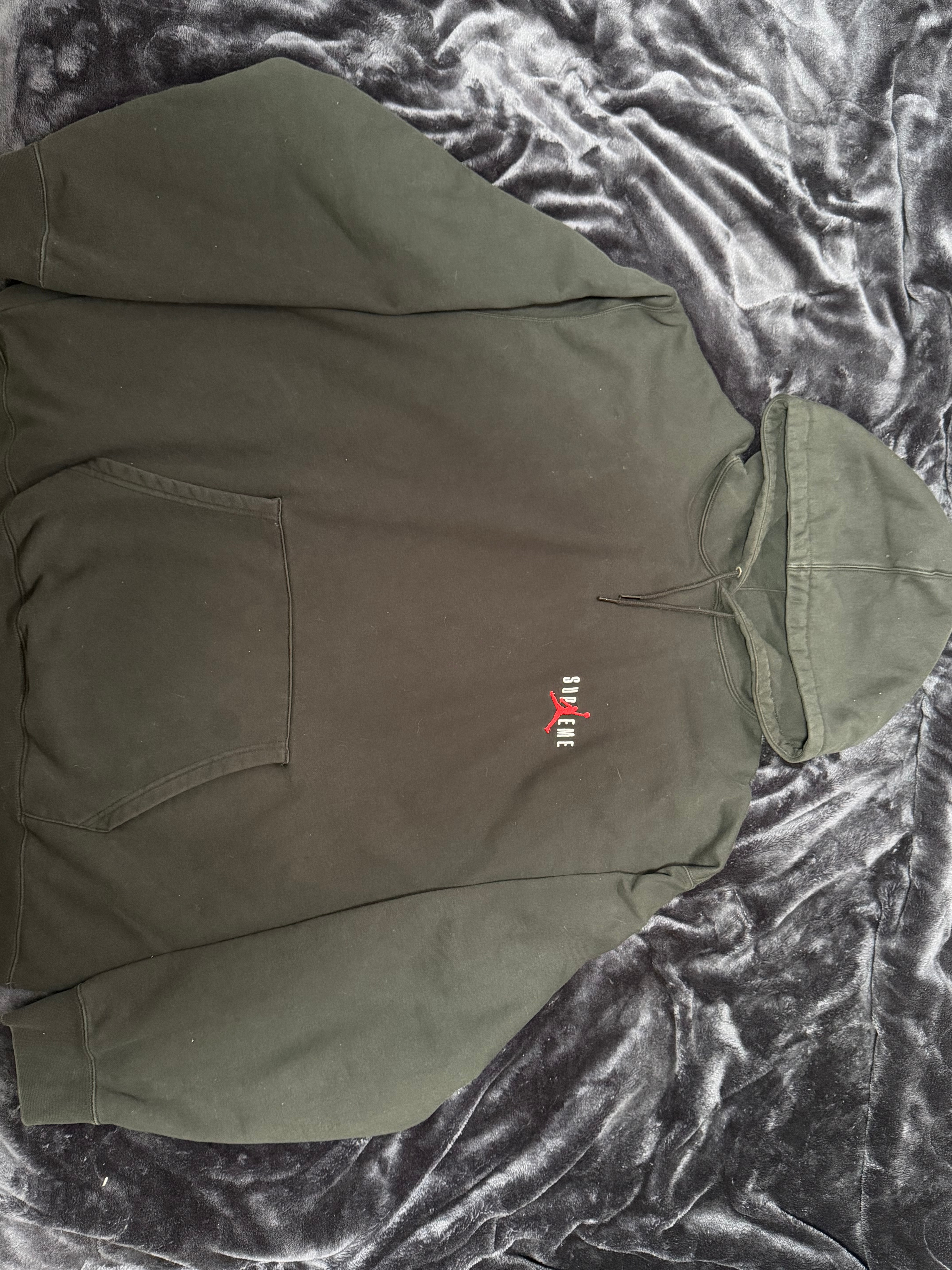 Supreme x Jordan Hooded Sweatshirt "Black"