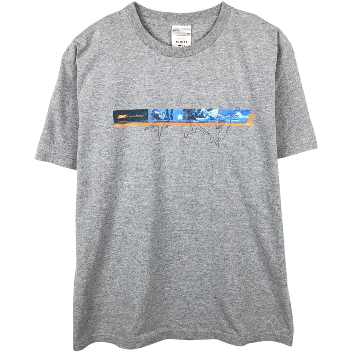 古着 リーボック Reebok スポーツプリントTシャツ メンズXL相当/eaa650864