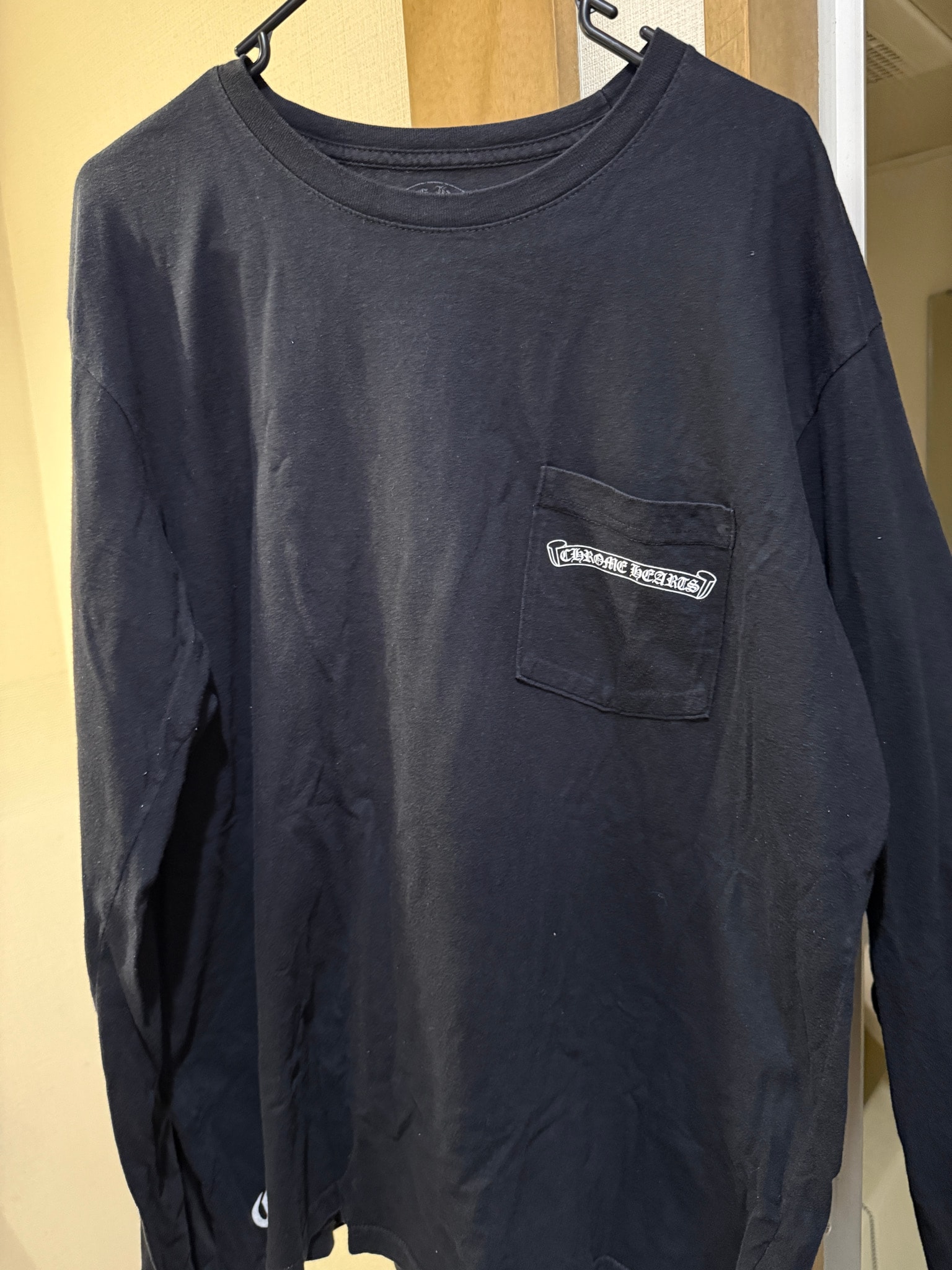 Chrome Hearts Back Scroll CH Plus Cross Print L/S T-Shirt "Black"