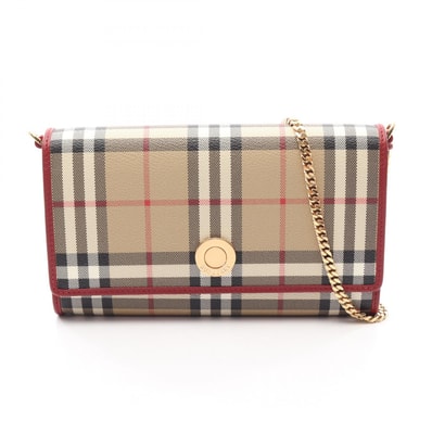 バーバリー BURBERRY ノバチェック ショルダーバッグ バッグ PVCコーティングキャンバス レザー レディース ベージュ系 / レッド系 / マルチカラー 8116321B9724 【新品】