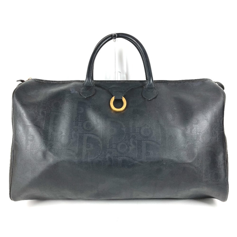 ディオール Dior トロッター ロゴ ヴィンテージ カバン トラベルバッグ 旅行バッグ ハンドバッグ ボストンバッグ PVC/レザー ブラック