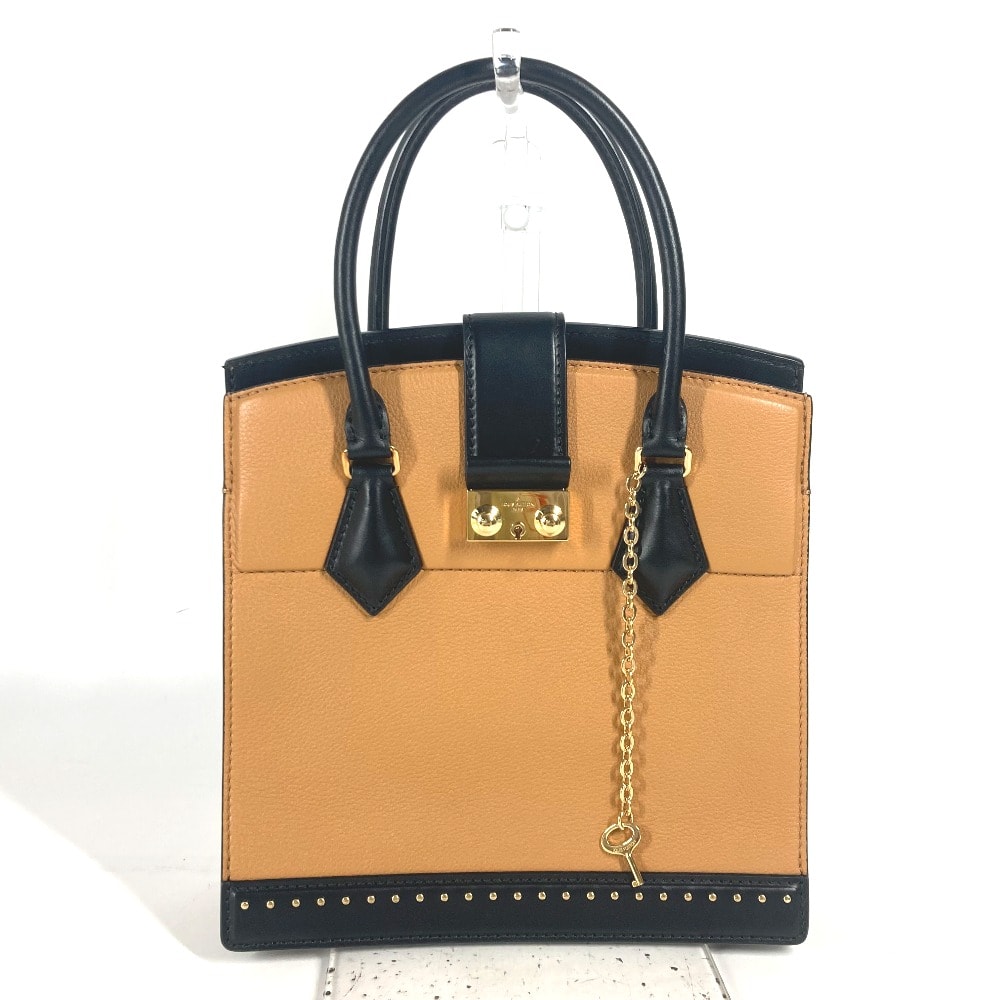 ルイヴィトン LOUIS VUITTON クール・マルリーPM M51654 スタッズ バイカラー カバン トートバッグ ハンドバッグ レザー ベージュ