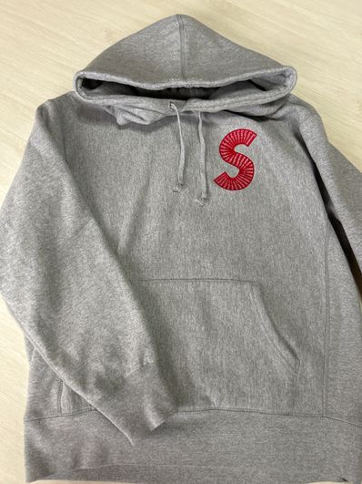 Supreme S Logo Hooded Sweatshirt "Heather Grey" (20FW)