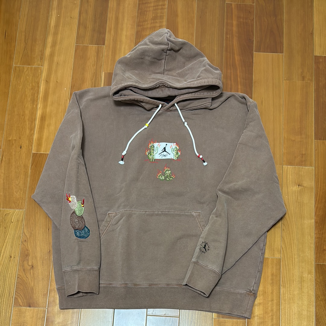 トラヴィススコット x エアジョーダン ブランド M J TS フーディー "アーケオ ブラウン"