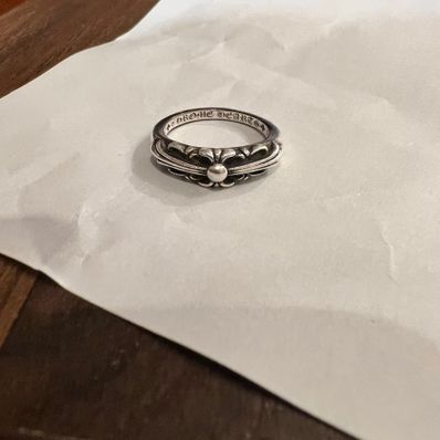 Chrome Hearts Baby Classic Ring W / Floral Cross "Silver"