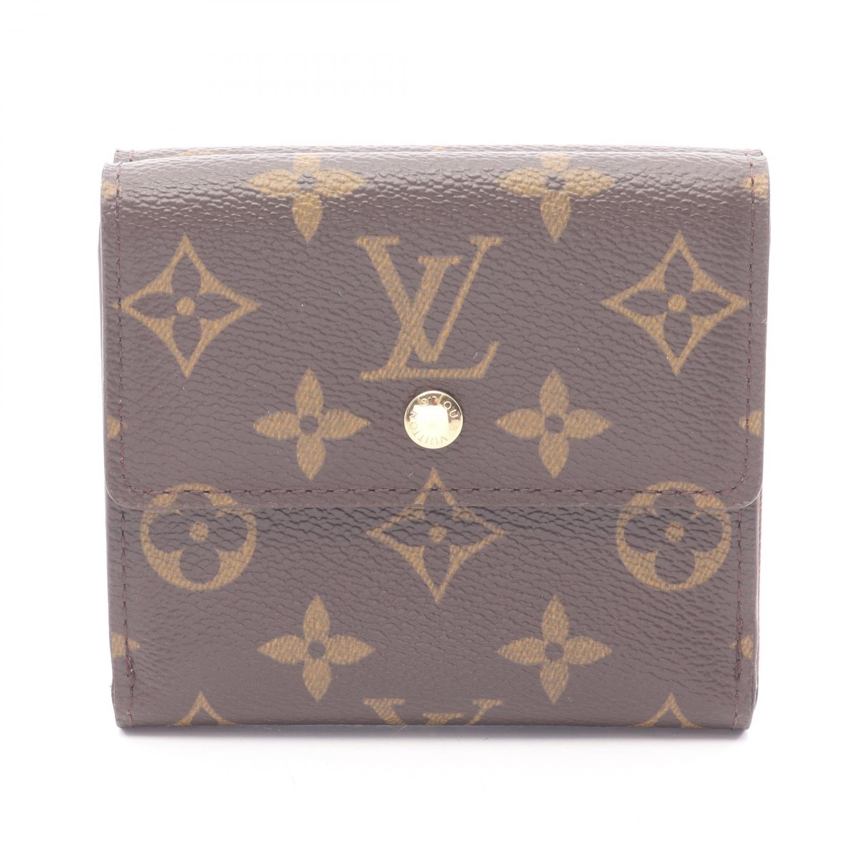 ルイ・ヴィトン LOUIS VUITTON ポルト モネ ビエ カルトクレディモノグラム 三つ折り財布 財布 レザー PVC レディース ブラウン系 M61652 【中古】