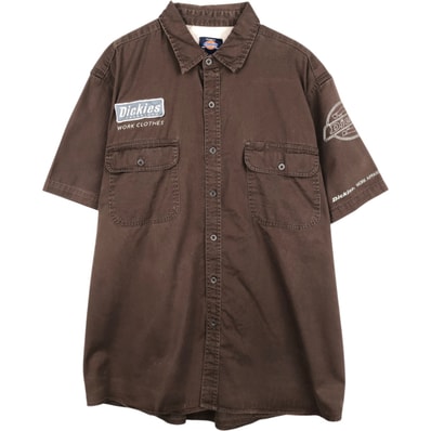 古着 ディッキーズ Dickies 半袖 ワークシャツ メンズXL相当/eaa655376