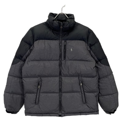 ポロ ラルフローレン ブラック×グレー ダウンジャケット XL