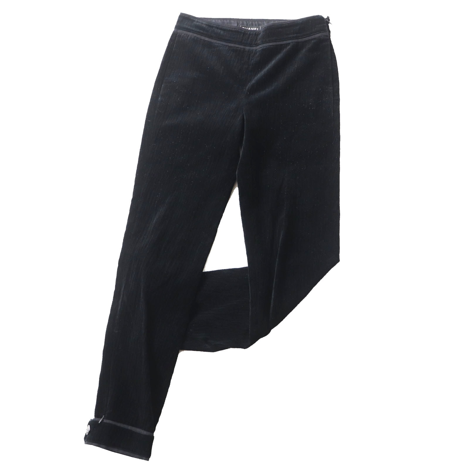 【ドンドン見直し】美品 シャネル パンツ 黒 レディース 34 P44709