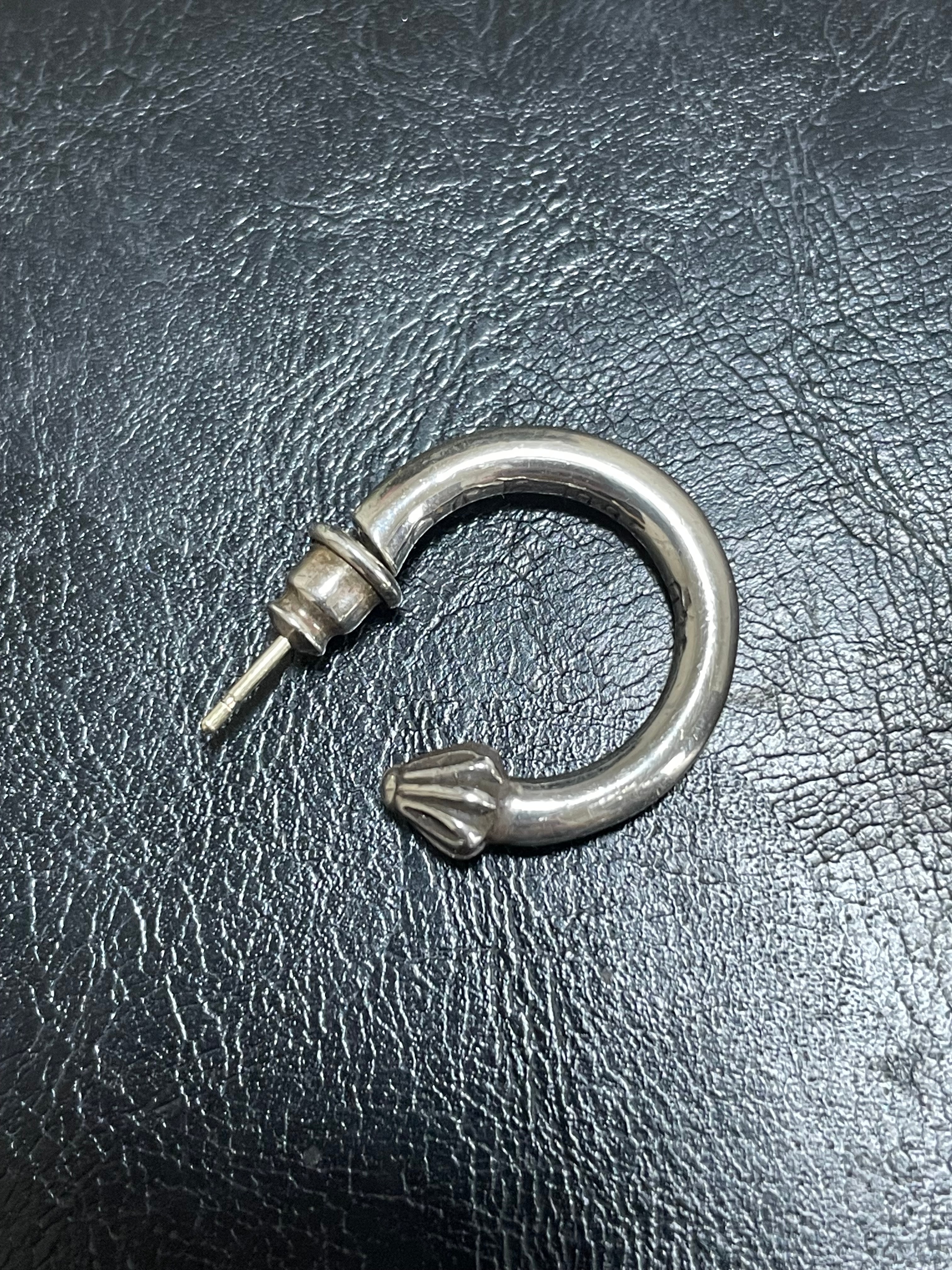 Chrome Hearts Hoop Plain Earrings "Silver"