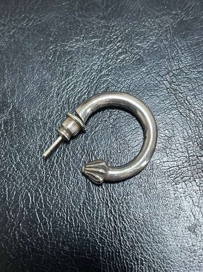 Chrome Hearts Hoop Plain Earrings "Silver"
