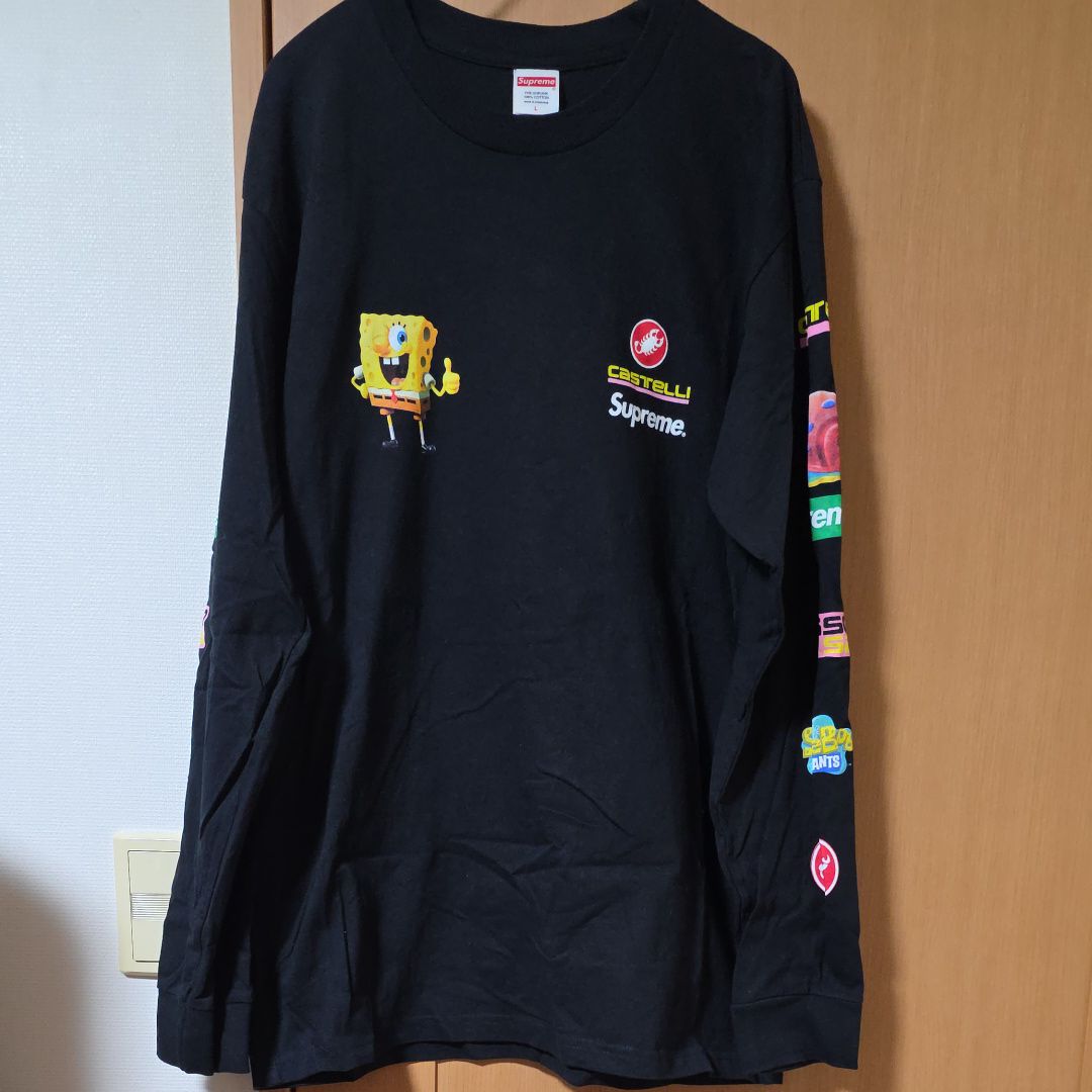 Supreme x SpongeBob Castelli Racing L/S Tee "Black"