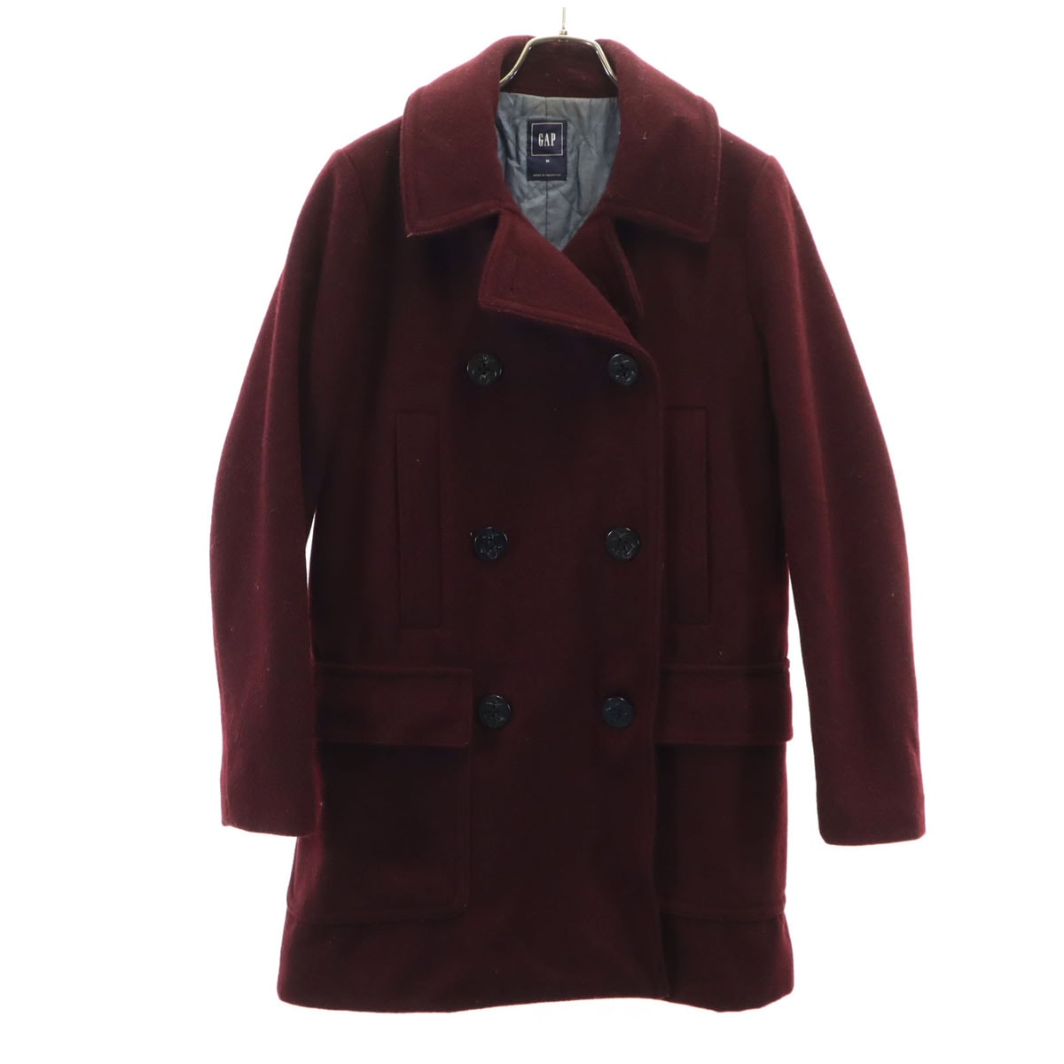 GAP ギャップ ウールブレンド ピーコート M ボルドー系