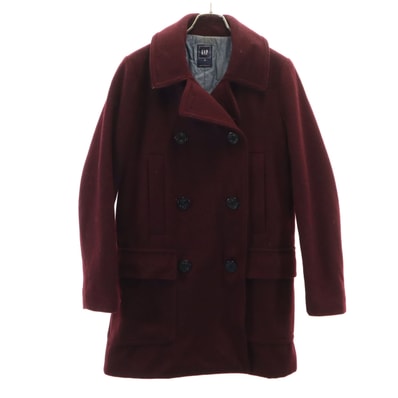 GAP ギャップ ウールブレンド ピーコート M ボルドー系