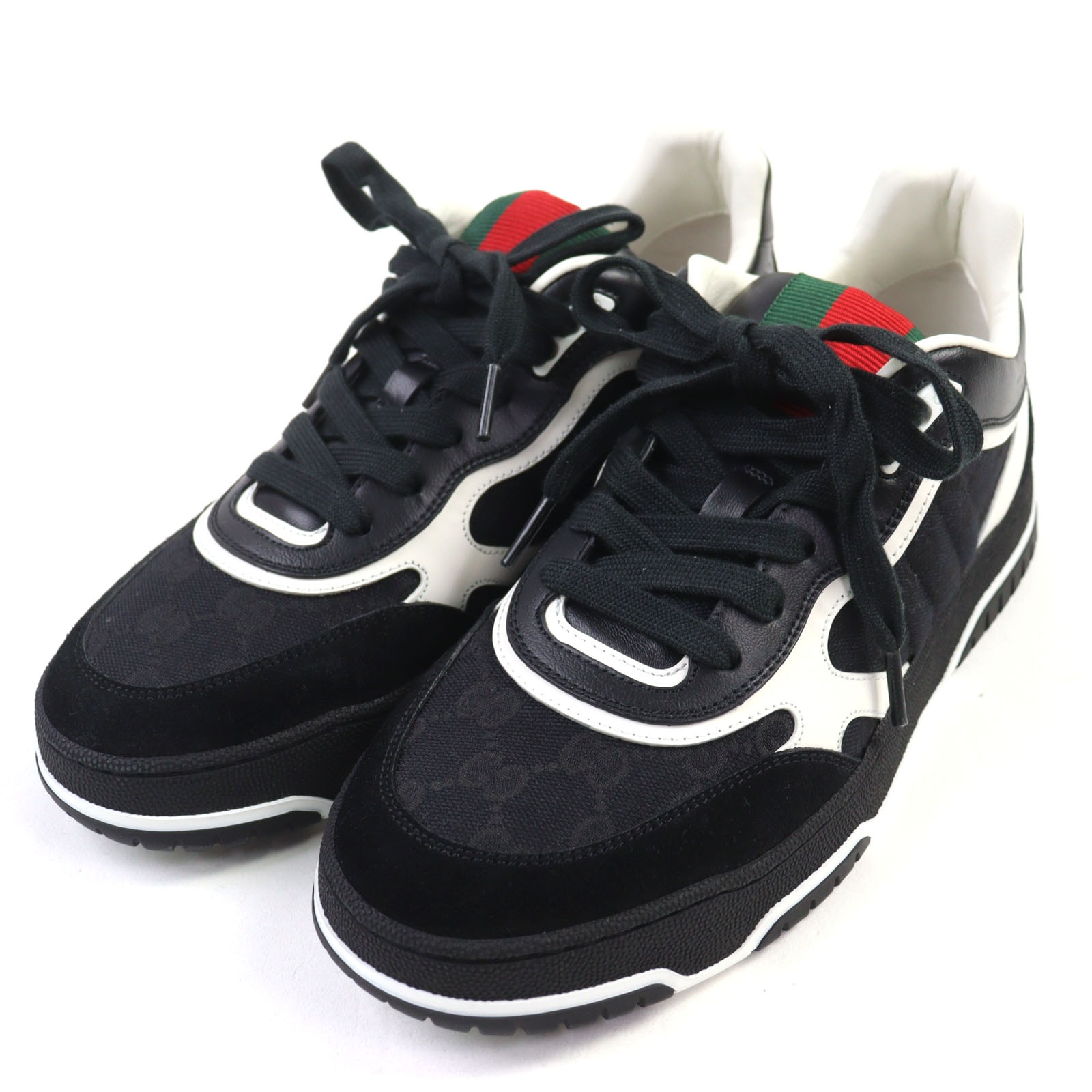 未使用品 グッチ スニーカー リウェブ ブラック レディース 39.5 807057