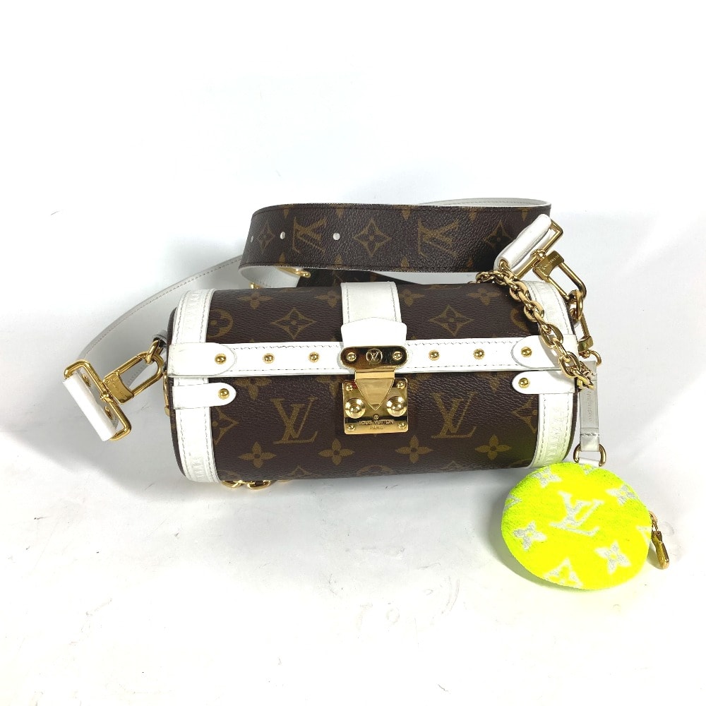 ルイヴィトン LOUIS VUITTON パピヨン トランク M81485 モノグラム カバン 斜め掛け チェーンバッグ 筒形 3WAY ショルダーバッグ モノグラムキャンバス ブラウン