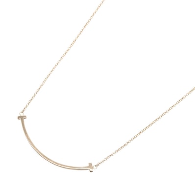 ティファニー TIFFANY&CO Tスマイルスモール ネックレス ネックレス ジュエリー K18PG(ピンクゴールド) レディース ゴールド系 60011679 【中古】