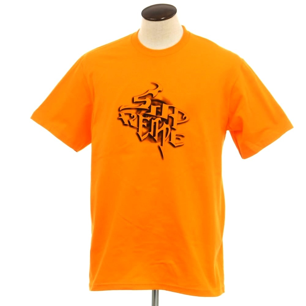 【中古】シュプリーム Supreme 2024年秋冬 Smoke Tee コットン クルーネック 半袖Tシャツ オレンジ【サイズL】【メンズ】