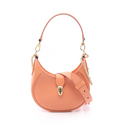 ブルガリ BVLGARI セルペンティ エリプス スモール 2WAY ショルダーバッグ バッグ レザー レディース オレンジ系 292051 【中古】