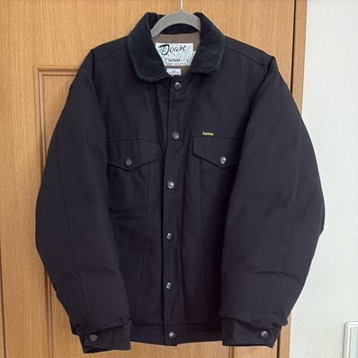 Supreme / Schott Canvas Down Trucker Jacket "Black"
