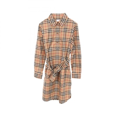 バーバリー BURBERRY ASTRIDE CHECK SHIRT DRESS チェック ワンピース 衣料品 トップス コットン レディース ブラウン系 / マルチカラー 【中古】