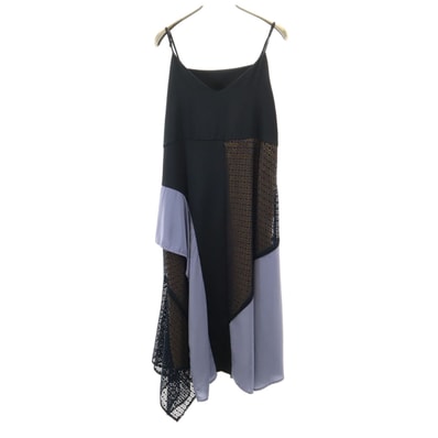 LANVIN en Bleu ランバンオンブルー ロング キャミワンピース 黒系