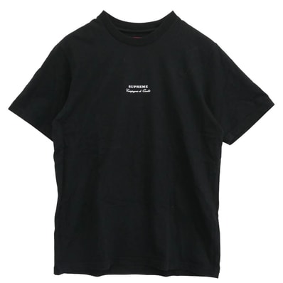 Supreme シュプリーム Tシャツ 19SS Qualite Tee フロントロゴ プリント Tシャツ 半袖カットソー ブラック系 S【中古】