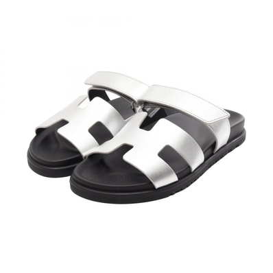 エルメス HERMES シプレ サンダル 靴 レザー レディース シルバー系 【中古】