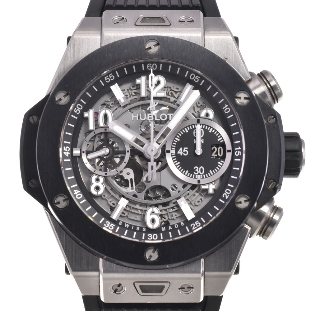 ウブロ HUBLOT 421.NM.1170.RX ビッグバン ウニコ スケルトン ブラック/スケルトン 自動巻き メンズ 美品 箱付き 腕時計 D#147309