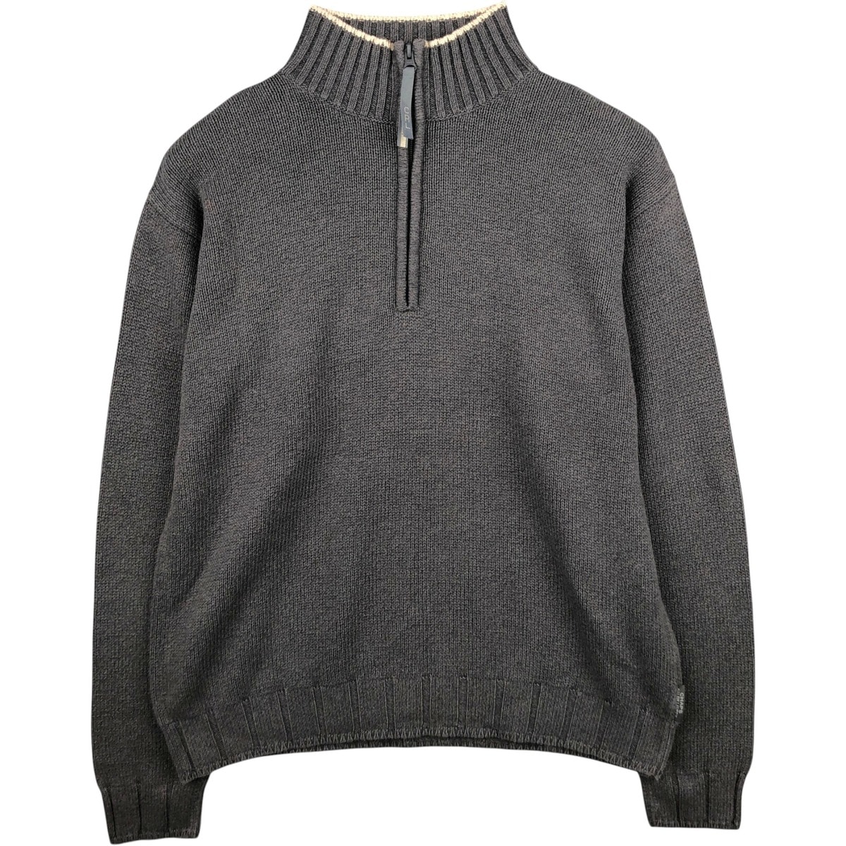 古着 ラルフローレン Ralph Lauren CHAPS チャップス コットンニットハーフジップセーター メンズL相当/eaa472720