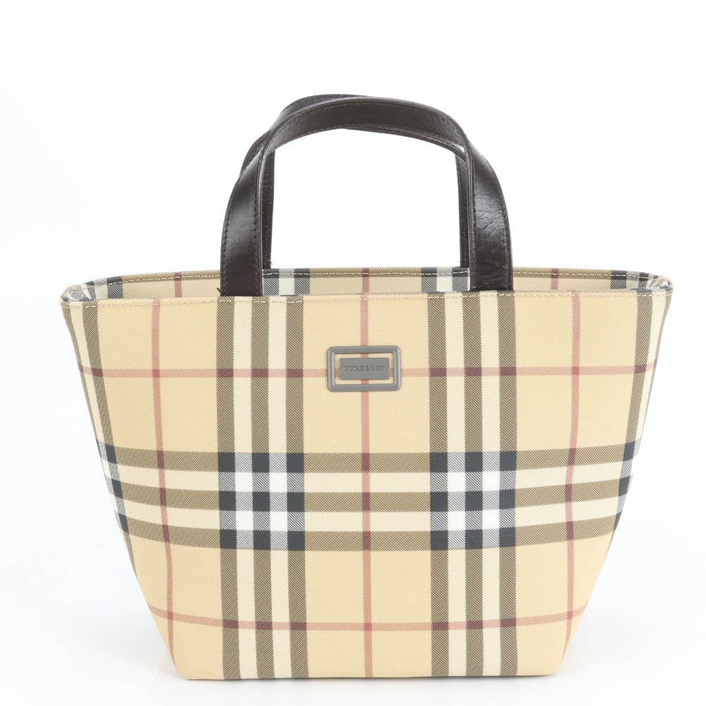 ■極美品 バーバリー ノバ チェックトート バッグ